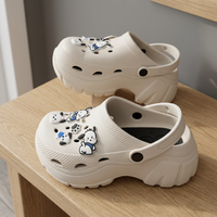 7CM plate-forme diapositives rose étoile coquille chaîne décor ventilé sabots femmes pain chaussures conception extérieure plage été pour filles pantoufles