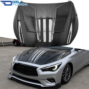 Cubierta de Capó Delantero de Fibra de Carbono Estilo DLF con Ventilaciones de Aire para Infiniti Q50 Q50S V37 2014-2020 - Product Image 1