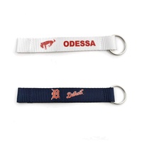 Porte-clés personnalisé avec logo, cordon court en polyester, bracelet promotionnel pour clés de voiture, cadeau