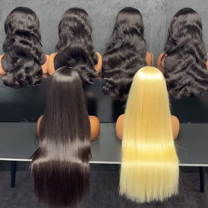 Raw Vietnamese <strong>Hair</strong> Bone Straight <strong>Wig</strong> 200% Density 13x4 Hd Lace Front <strong>Wigs</strong> for American Black Women <strong>Human</strong> <strong>Hair</strong> <strong>Wigs</strong> Wholesale - Product Image 1