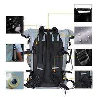 Sac à dos étanche léger avec sangle réglable et poche latérale pour bouteille d'eau, idéal pour la randonnée d'une journée et la pêche en bord de rivière