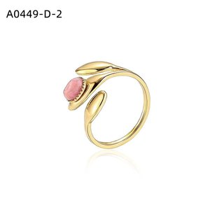 Anillo de Moda con PIEDRA NATURAL A0449 para Mujer, Joyería de Alta Calidad - Product Image 2