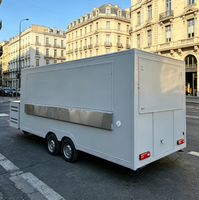 Remorque alimentaire mobile commerciale entièrement équipée avec vitrine intégrée pour les boutiques de burgers, de café et de desserts