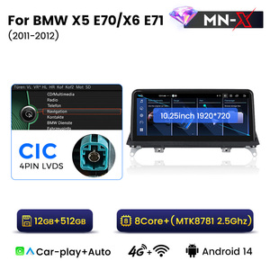 Navifly mnx 10.25inch không dây android13 1920*720 đài phát thanh xe 4G LTE DSP DVR trms cho BMW X5 E70 với xe chơi Android tự động - Product Image 4