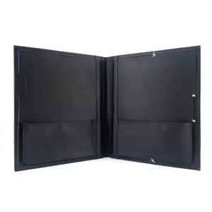 Leder schwarz Chor-Binder Aufbewahrungsordner Leder Klavier Musikblatt Datei Ordner Teiler Ordner mit elastischem Band - Product Image 4