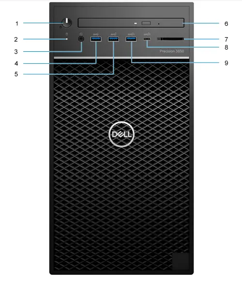 Dells Precision T3650 Tower workstation i7-11700K 8G 1T 460W Desktop PC Workstation
