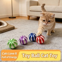 Jouet interactif pour chat, balle froissée, pour jeu autonome, fournitures pour animaux de compagnie, plusieurs tailles, balle de jeu d'intérieur