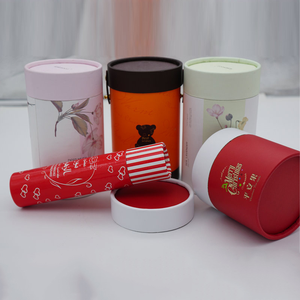 กล่องของขวัญทรงกระบอกทรงกระบอกสำหรับขวดน้ำหอมผลิตภัณฑ์ดูแลผิวบรรจุภัณฑ์กระดาษหนังสีส้มหรูหราแบบกำหนดเอง - Product Image 6