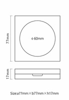 Boîtier compact carré personnalisé pour maquillage, étui vide pour poudre compacte, conteneur en plastique pour poudre pressée, emballage cosmétique pour fard à joues