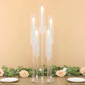 Candelabro in Acrilico a 5 Bracci all'Ingrosso, Centrotavola per Matrimoni e Decorazioni per Feste - Product Image 2