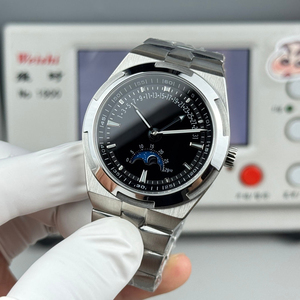Reloj Premium para Uso Diario, Totalmente en Acero Inoxidable, con Brazalete Integrado, Esfera Negra y Fase Lunar - Product Image 5