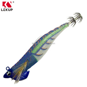 Nuevo señuelo de pesca marina de madera para camarones, pulpo, bagre, lubina, con anzuelo luminoso Egi Squid Jig Hook - Product Image 1
