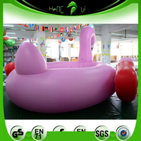 Jouet de piscine gonflable géant en forme d'oiseau rose pour l'été, jouets aquatiques pour la piscine