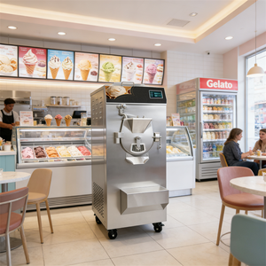 Máquina de Helados de Acero Inoxidable 304 con Sistema de Enfriamiento por Aire Greatone, Gran Capacidad, Congelador de Lotes Ajustable - Product Image 1