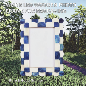 Venta al por Mayor, Novedad, Decoración Creativa para Pared o Mesa, Marco de Fotos Cuadrado de Resina LED Blanco de 6 Pulgadas, Hecho a Mano, para Grabado e Impresión - Product Image 2