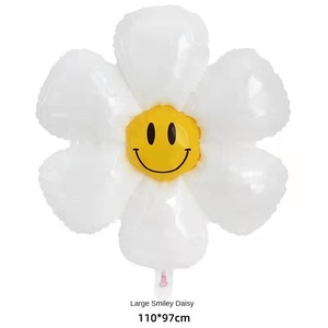 Ballon d'usine <span class=keywords><strong>prix</strong></span> ballons de tournesol mignons pour la décoration de fête d'anniversaire pour enfants feuille marguerite sourire ballon - Product Image 5