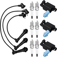Bobinas de Encendido HQPASFY UF228, Bujías de Iridio, Cables OLIVER Compatibles con Lexus GS300 IS300 para Reemplazo #   E592 5C1189