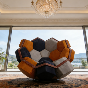<span class=keywords><strong>Fauteuil</strong></span> d'appoint haut de gamme multicolore rembourré, canapé individuel unique style <span class=keywords><strong>patchwork</strong></span>, <span class=keywords><strong>fauteuil</strong></span> de style nordique pour hall de villa - Product Image 5