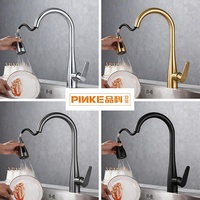 Robinet de cuisine moderne de luxe en acier inoxydable 304 avec douchette extractible, monocommande eau chaude/froide