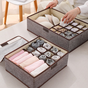Dustproof Foldable Lid Underwear Fabric Storage Boxes <strong>Drawer</strong> Organizer <strong>Divider</strong> <strong>for</strong> Clothing Sock Ties Bra Handkerchiefs Belts - Product Image 2