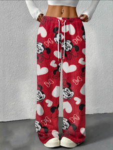 Pijamas de Franela para <span class=keywords><strong>Mujer</strong></span>, Estilo Holgado con Cordón Ajustable en la Cintura, Estilo Europeo y Americano, Otoño <span class=keywords><strong>Invierno</strong></span> 2025, Pantalones Cálidos - Product Image 5