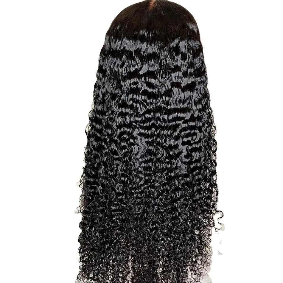 Pelucas de cabello humano sin procesar para mujeres negras, pelo brasileño rizado con encaje frontal, calidad superior