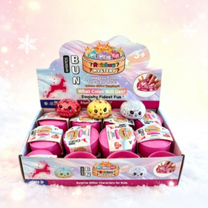 Mogo Rainbow Glitter Christmas Silicone Steamed Bun Squeeze Toy Stress-Relief Steamer Basket Simulation Slow-Rebound Fun for - Product Image 3