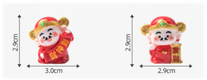 Statuette in Resina del Dio della Ricchezza per il Capodanno Cinese 2026, Decorazioni Zodiacali per Bracciali, Ciondoli e Portachiavi - Product Image 2