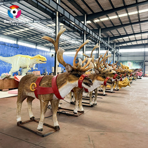Modelos Animatrónicos de <span class=keywords><strong>Animales</strong></span> Navideños de Tamaño Real, Estatuas Decorativas de Ciervos/Renos de Resina y Fibra de Vidrio para la Venta - Product Image 3