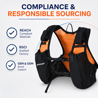 Gilet d'hydratation léger personnalisé OEM ODM pour la course à pied, respirant, pour trail et marathon, avec poches pour bidons souples