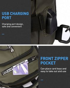 Mochila Táctica Personalizada con Logotipo, Bolso Bandolera Cruzado, Bolso de Hombro, Bolso Bandolera para Viajes al Aire Libre para Hombre - Product Image 4