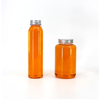 Bouteille de boisson de 300ml 500ml avec bouchon à vis en aluminium bouteille à boire peut imprimer son propre logo bouteille de jus de boissons en plastique PET transparent