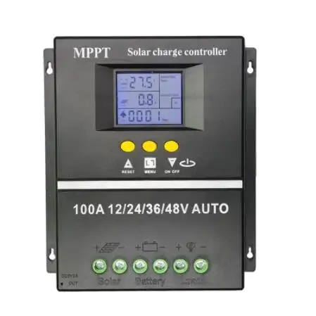MPPT 60A 80A 100A Solar PV Regulators 12V 24V 36V 48V AUTO solar charge controller Solar PV Battery Charger with LCD & Dual USB