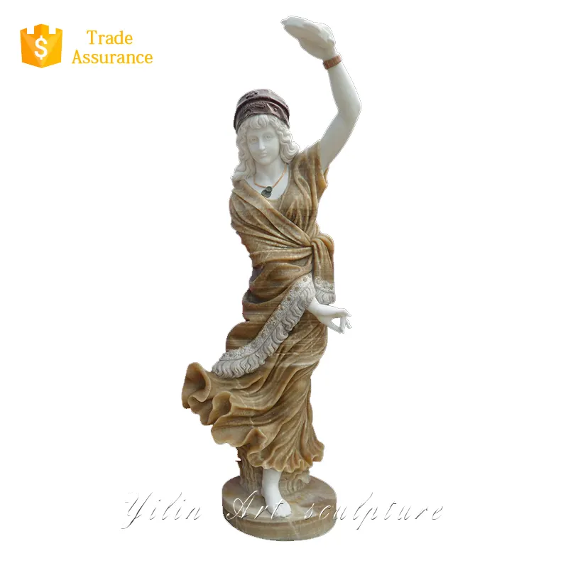 Escultura de mármol Estatua de Arte de baile de niña de piedra