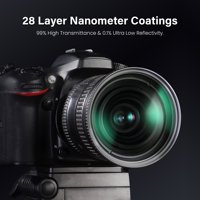 Filtres d'objectif de caméra réglables à réflectivité UV ultra-faible de 40,5-82 mm pour allées, très demandés