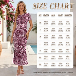 Vestido de Fiesta Largo para <span class=keywords><strong>Mujer</strong></span>, Talla Grande, Diseño de Tatuaje Polinesio Samoano, Cuello Redondo, <span class=keywords><strong>Manga</strong></span> Corta, Elegante y Ajustado - Product Image 6