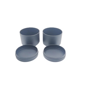 Boîtes rondes en étain argenté personnalisées en gros, qualité alimentaire, vides, pour bougies et emballages cadeaux - Product Image 1