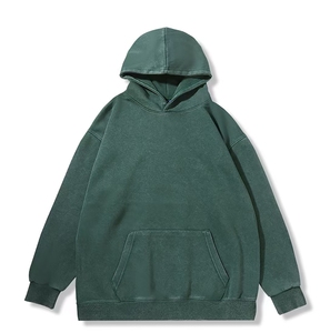 HIC Sudadera con capucha de lana de peso pesado con logotipo personalizado Sudadera con capucha estampada de talla grande para hombre con bordado 3D para primavera - Product Image 3