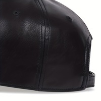 Casquette de baseball en cuir PU, style hip-hop, tendance urbaine, unisexe, style coréen, à la mode, 5 panneaux, réglable, pour adulte, printemps/automne, soie