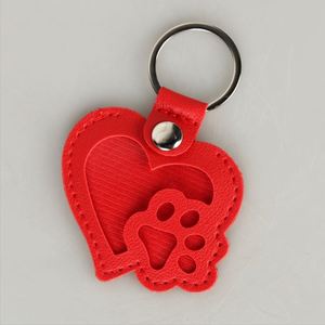 Porte-clés de rangement pour poils d'animaux, pendentif en similicuir pour poils de chat et de chien, souvenir en forme de cœur et de patte de chat pour les amoureux des chiens et des chats - Product Image 4