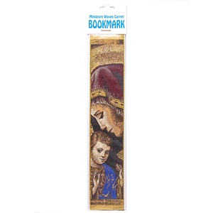 Marcapáginas de Tela Tejida con Iconografía de la Virgen María, Arte Bizantino, Cristiano Ortodoxo y Católico - Product Image 1