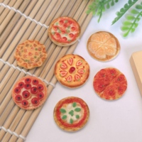 100 Piezas de Pizza de Imitación para Manualidades, Decoración de Bodas, Álbumes de Recortes, Decoración de Teléfonos, Figuras para el Hogar, Manualidades de Resina