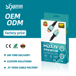 SIPU <span class=keywords><strong>Premium</strong></span> Câble <span class=keywords><strong>HDMI</strong></span> 1.5m 8K <span class=keywords><strong>4K</strong></span> 3D 2160p Haute Vitesse <span class=keywords><strong>HDMI</strong></span> 2.1 Vert Coaxial Connecteur Rond PVC Veste Usage Domestique - Product Image 1