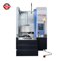 Tour vertical CNC à 2 axes de haute précision HIPOW VTC1250, broche simple, capacité moyenne, porte-outils à 8 postes, garantie 1 an