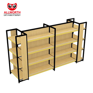 Palettes ou seaux <span class=keywords><strong>en</strong></span> option de conception personnalisée sur les étagères latérales <span class=keywords><strong>en</strong></span> bois des supermarchés pour les vins et les boissons - Product Image 1
