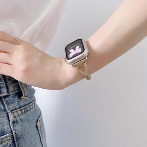 HMJ Vente en gros <span class=keywords><strong>Bracelet</strong></span> en métal pour femmes <span class=keywords><strong>Bracelet</strong></span> réglable de luxe <span class=keywords><strong>Bracelet</strong></span> de montre pour <span class=keywords><strong>Apple</strong></span> <span class=keywords><strong>Watch</strong></span> personnalisé <span class=keywords><strong>Bracelet</strong></span> en acier inoxydable - Product Image 3