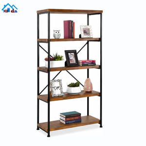Estantería Vintage <span class=keywords><strong>de</strong></span> 5 Niveles, Librería Rústica <span class=keywords><strong>de</strong></span> <span class=keywords><strong>Madera</strong></span> <span class=keywords><strong>y</strong></span> Metal, Estante <span class=keywords><strong>de</strong></span> Exhibición - Product Image 3