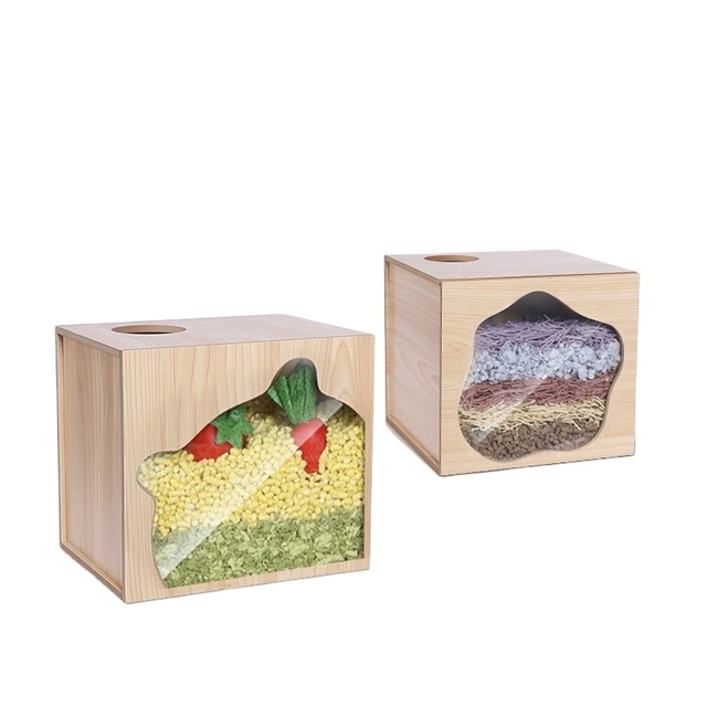 Original Design Natural Solid Wood Clear to Large Hamster House