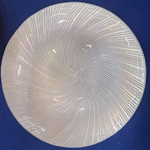 Platos de Presentación de Vidrio con Diseño Nórdico Blanco, Juego de Platos Redondos de Lujo para Cena, Ensaladas, Cocina, Fiestas, Bodas, Elegantes - Product Image 1