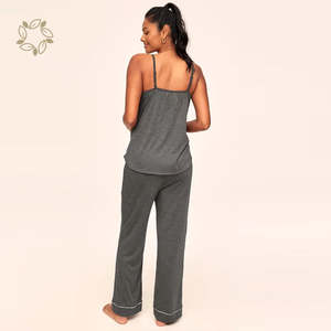 Ensemble de pyjama 3 pièces en coton de bambou, vêtements de maison de maternité écologique - Product Image 5